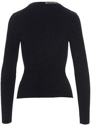 (W) Alexander Wang Kaos Lengan Panjang Hitam dengan Logo SS21 4KC1211024-001 Shop (W) Alexander Wang Kaos Lengan Panjang Hitam dengan Logo SS21 4KC1211024-001