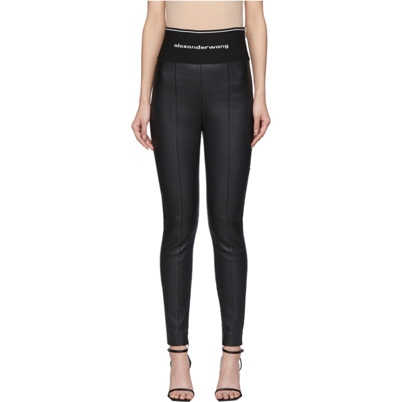 (Women) Alexander Wang Black Lambskin Side-Zip Casual Pants 1WC2194154-001 圖 3