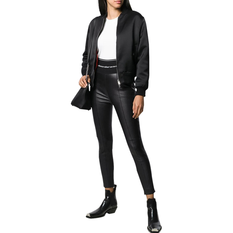 (Women) Alexander Wang Black Lambskin Side-Zip Casual Pants 1WC2194154-001 圖 7