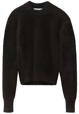 (W) 亞歷山大王黑色標誌圓領套頭毛衣。 4KC4211036-001 Order (W) 亞歷山大王黑色標誌圓領套頭毛衣。 4KC4211036-001