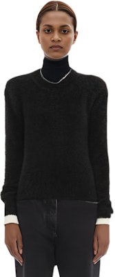 (W) 亞歷山大王黑色標誌圓領套頭毛衣。 4KC4211036-001 Details for (W) 亞歷山大王黑色標誌圓領套頭毛衣。 4KC4211036-001