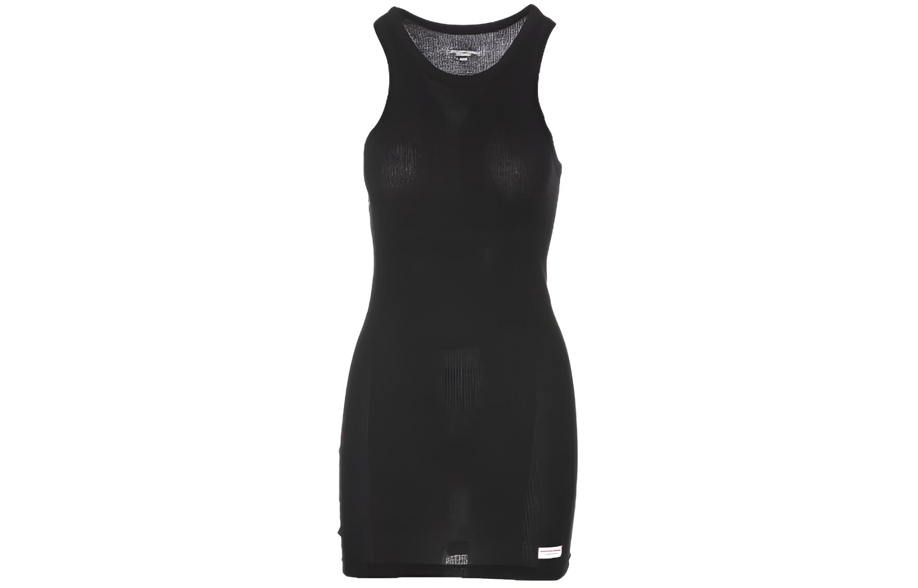(Women) Alexander Wang Black Sleeveless Midi Dress - Simple Crewneck Fit 8CC1246644-001