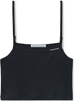 (Women) Alexander Wang Black Slim-Fit Cropped Tank Top 4CC1241448-001 (Women) Alexander Wang Black Slim-Fit Cropped Tank Top 4CC1241448-001