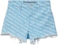 Order (Women) Alexander Wang Blue High-Waist Straight-Leg Zip Cotton Shorts SS22 Y2K Style 4DC2204782