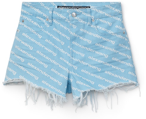 (Women) Alexander Wang Blue High-Waist Straight-Leg Zip Cotton Shorts SS22 Y2K Style 4DC2204782 Shop (Women) Alexander Wang Blue High-Waist Straight-Leg Zip Cotton Shorts SS22 Y2K Style 4DC2204782