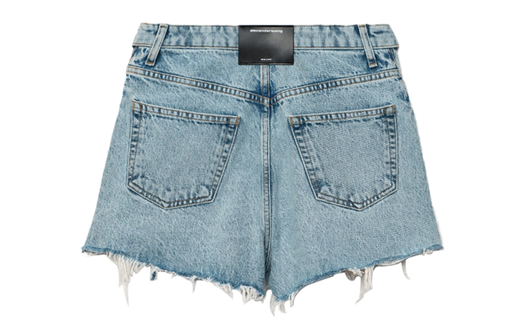 Lookbook (W) Alexander Wang Celana Pendek Lipat Biru High-Waisted 4DC2204768