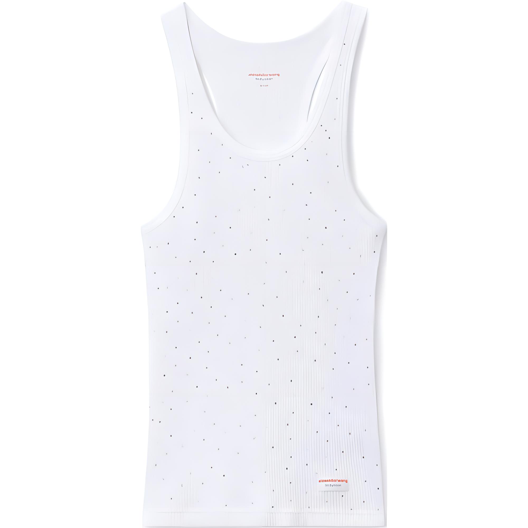 (Women) Alexander Wang Bodywear Rhinestone Slim-Fit Tank Top - Casual Style WL001T100-WHITE