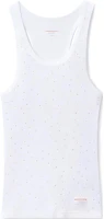 (Women) Alexander Wang Bodywear Rhinestone Slim-Fit Tank Top - Casual Style WL001T100-WHITE (Women) Alexander Wang Bodywear Rhinestone Slim-Fit Tank Top - Casual Style WL001T100-WHITE