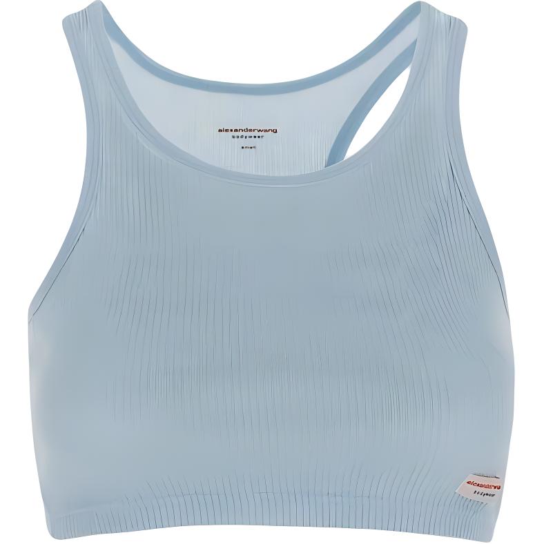 (Women) Alexander Wang Bodywear Slim Fit Logo Tank Top Light Blue 8CC2238045-475