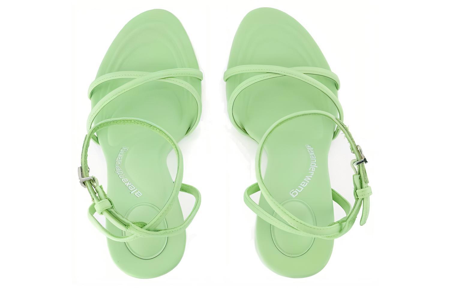 (W) Alexander Wang Buckle Fashion Sandals 'Green' 圖 3