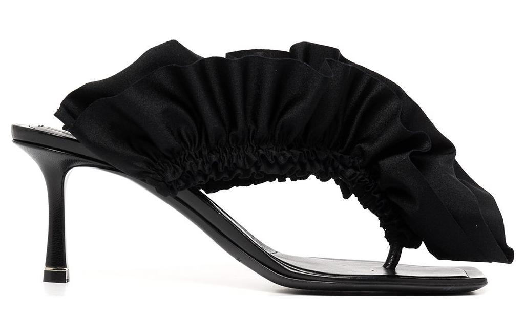 Order (Women) Alexander Wang Celeste 65 'Leica Pleated Trim Sandals Black' 30322S030001