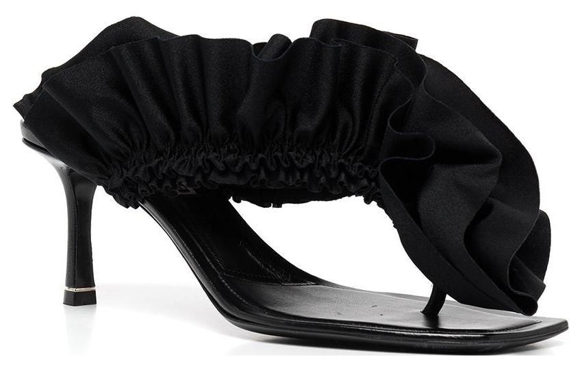 Lookbook (Women) Alexander Wang Celeste 65 'Leica Pleated Trim Sandals Black' 30322S030001