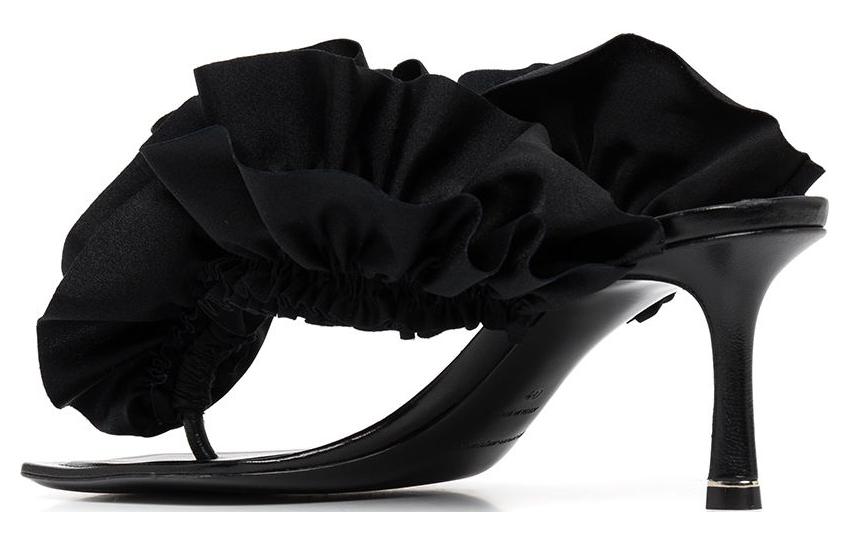 Shop (Women) Alexander Wang Celeste 65 'Leica Pleated Trim Sandals Black' 30322S030001