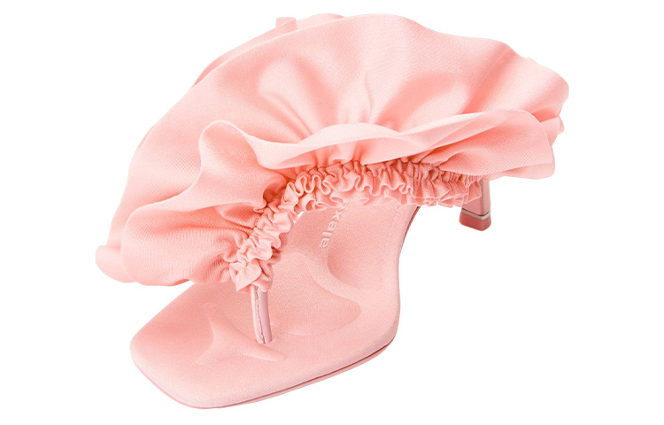 Order (W) 亚历山大·王 Celeste 65 粉色褶边高跟鞋 30322S030958