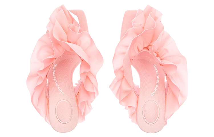 Lookbook (W) 亚历山大·王 Celeste 65 粉色褶边高跟鞋 30322S030958