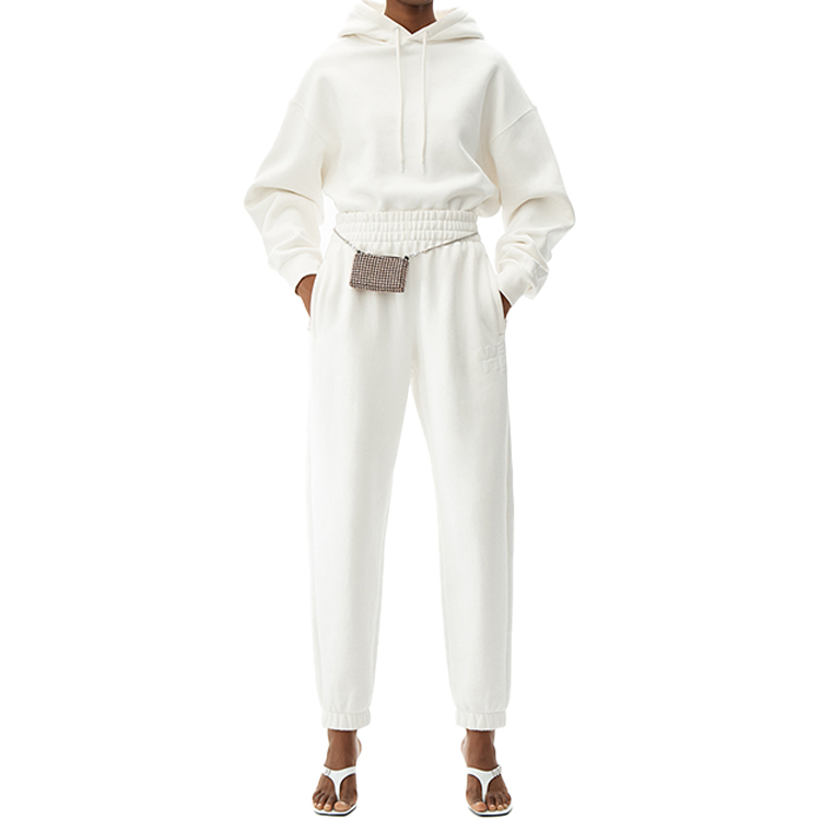 Lookbook (W) Alexander Wang Celana Panjang Logo Klasik Putih 4CC1204061-100