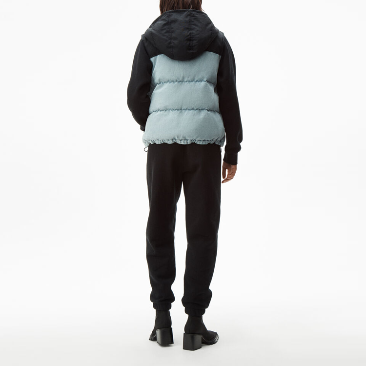 Shop (W) アレキサンダーワン カラーブロック キルティングベスト ミックス素材 4DC1212811-281