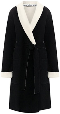 (W) 亚历山大王拼色黑色围裹大衣 1W493056C2-001 Buy (W) 亚历山大王拼色黑色围裹大衣 1W493056C2-001