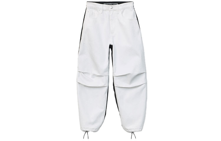 (Women) Alexander Wang Contrast Striped Casual Pants White 4DC2204791-100