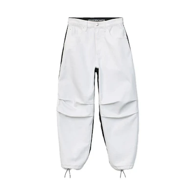 (Women) Alexander Wang Contrast Striped Casual Pants White 4DC2204791-100