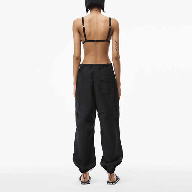 (Women) Alexander Wang Contrast Striped Casual Pants White 4DC2204791-100 圖 4