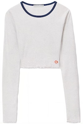 (W) Alexander Wang Crewneck Knit Lengan Panjang Abu Wanita SS24 4CC1241443-GREY Buy (W) Alexander Wang Crewneck Knit Lengan Panjang Abu Wanita SS24 4CC1241443-GREY