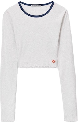 (W) Alexander Wang Crewneck Knit Lengan Panjang Abu Wanita SS24 4CC1241443-GREY Order (W) Alexander Wang Crewneck Knit Lengan Panjang Abu Wanita SS24 4CC1241443-GREY