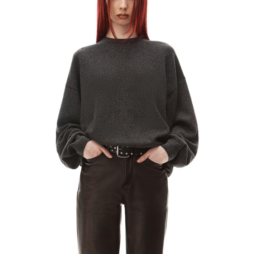 Purchase (W) Alexander Wang 圓領羊絨毛衣 灰黑色 1KC3231021-063