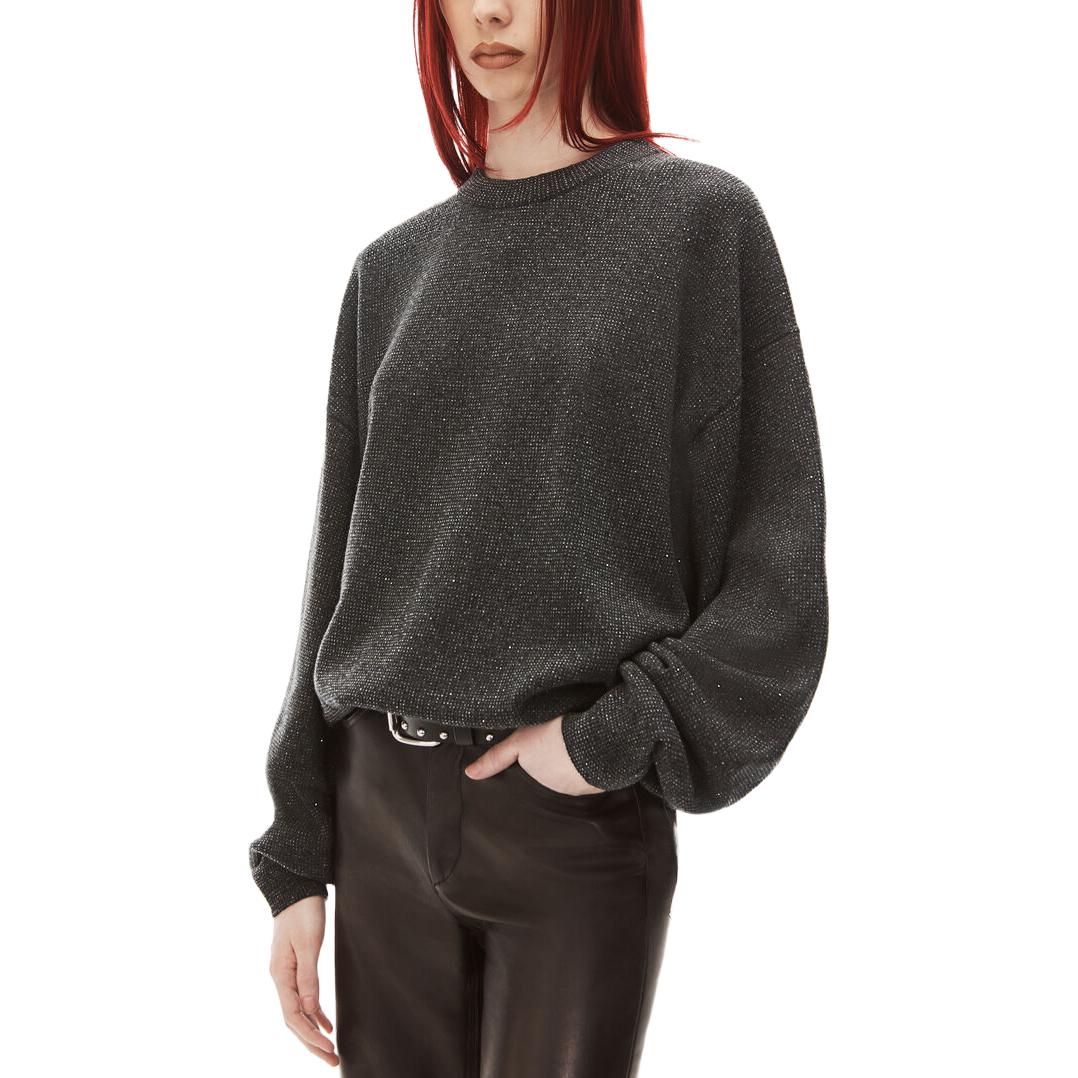 Details for (W) Alexander Wang 圓領羊絨毛衣 灰黑色 1KC3231021-063