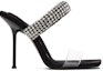 Order (W) Sandal Bertali Jernih dengan Hiasan Kristal Alexander Wang 'Hitam' 30421S002001