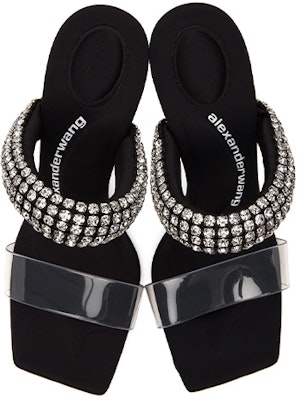 (W) Sandalias Negras con Cristales y Tiras Transparentes de Alexander Wang 30421S002001 Shop (W) Sandalias Negras con Cristales y Tiras Transparentes de Alexander Wang 30421S002001