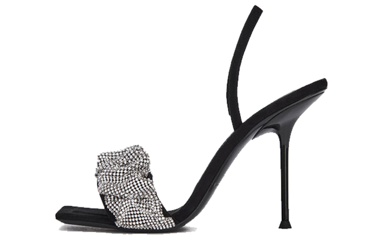 (W) Alexander Wang Crystal Headband Sandals 'Black'