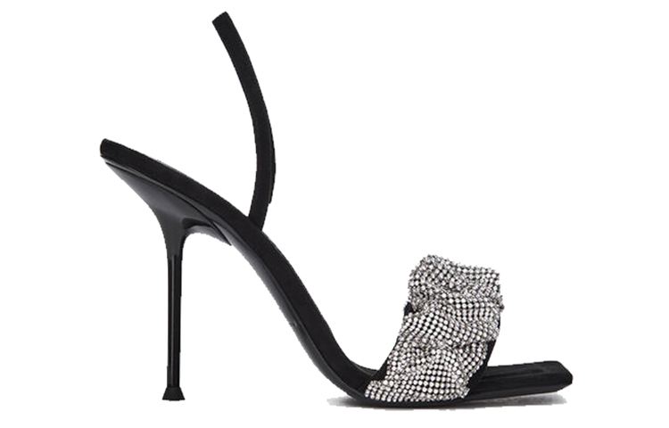 (W) Alexander Wang Crystal Headband Sandals 'Black' 圖 2