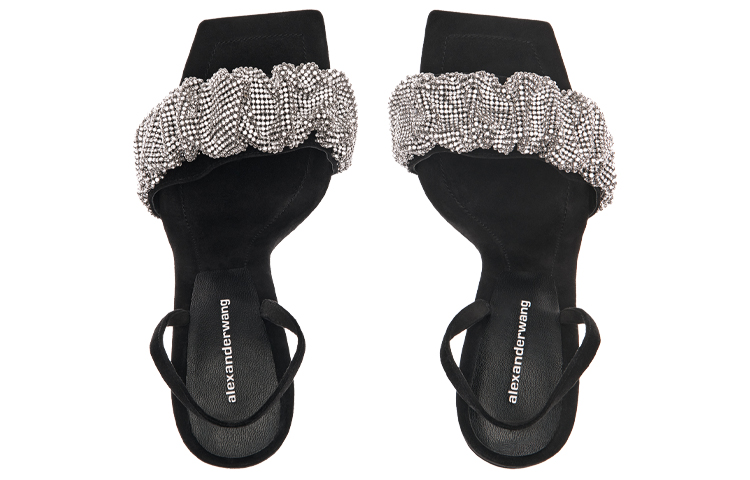 (W) Alexander Wang Crystal Headband Sandals 'Black' 圖 4