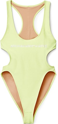 (Women) Alexander Wang Crystal Logo Cut-Out Swimsuit Yellow One-Piece 1CC3218066-733 Buy (Women) Alexander Wang Crystal Logo Cut-Out Swimsuit Yellow One-Piece 1CC3218066-733