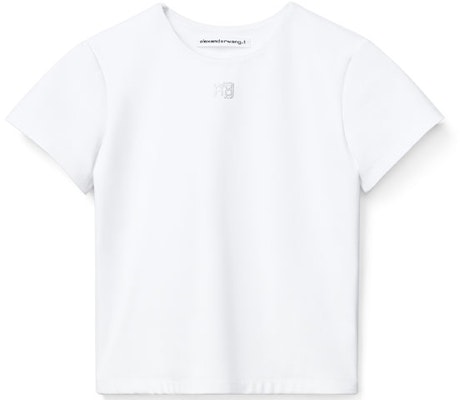 (W) Alexander Wang Camiseta de Punto con Logo de Cristal Blanca 4CC3211275-100 Buy (W) Alexander Wang Camiseta de Punto con Logo de Cristal Blanca 4CC3211275-100