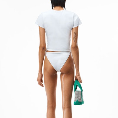 (W) Alexander Wang Camiseta de Punto con Logo de Cristal Blanca 4CC3211275-100 Shop (W) Alexander Wang Camiseta de Punto con Logo de Cristal Blanca 4CC3211275-100