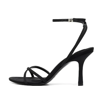 (W) Alexander Wang Dahlia 'Diamond Crystal Logo Buckle Black'