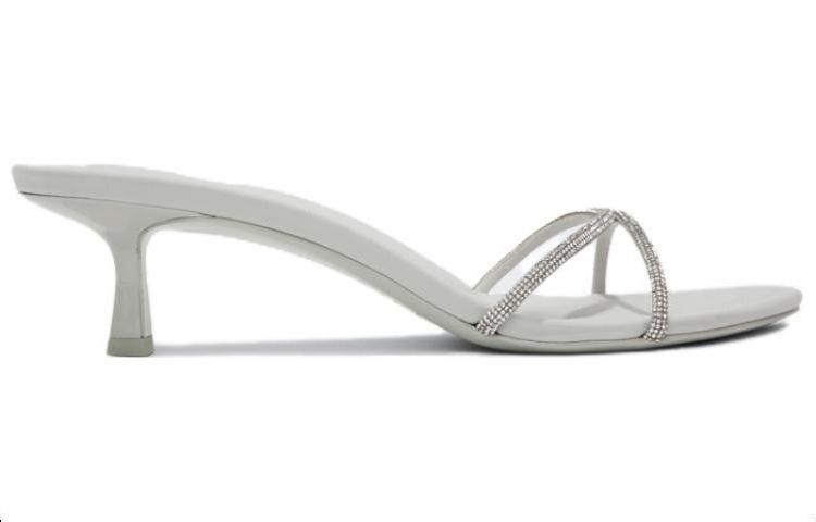 (W) Alexander Wang Dahlia Leather Slides 'Versatile Grey' 圖 2