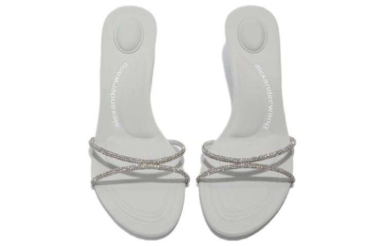 (W) Alexander Wang Dahlia Leather Slides 'Versatile Grey' 圖 3