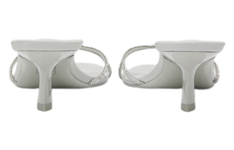 (W) Alexander Wang Dahlia Leather Slides 'Versatile Grey' 圖 4