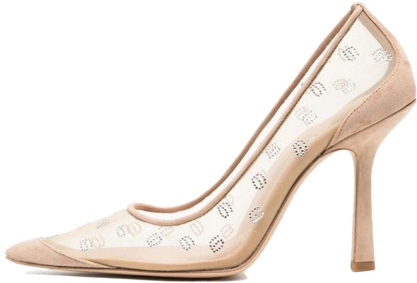 亞歷山大王 Delphine 網布 尖頭水晶 細跟 高跟鞋 女款 米色 Buy 亞歷山大王 Delphine 網布 尖頭水晶 細跟 高跟鞋 女款 米色