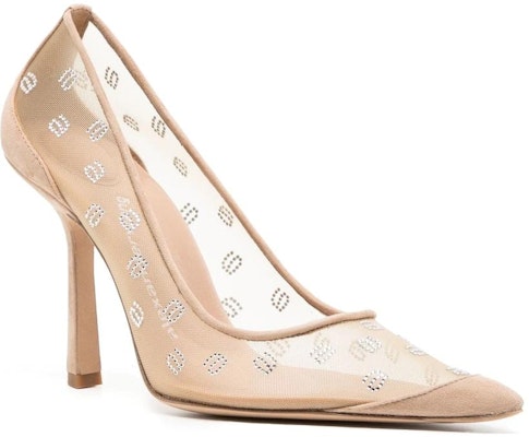 (W) Alexander Wang Delphine 'Tacones de Aguja Beige con Malla de Cristales' 30223P009928 Shop (W) Alexander Wang Delphine 'Tacones de Aguja Beige con Malla de Cristales' 30223P009928