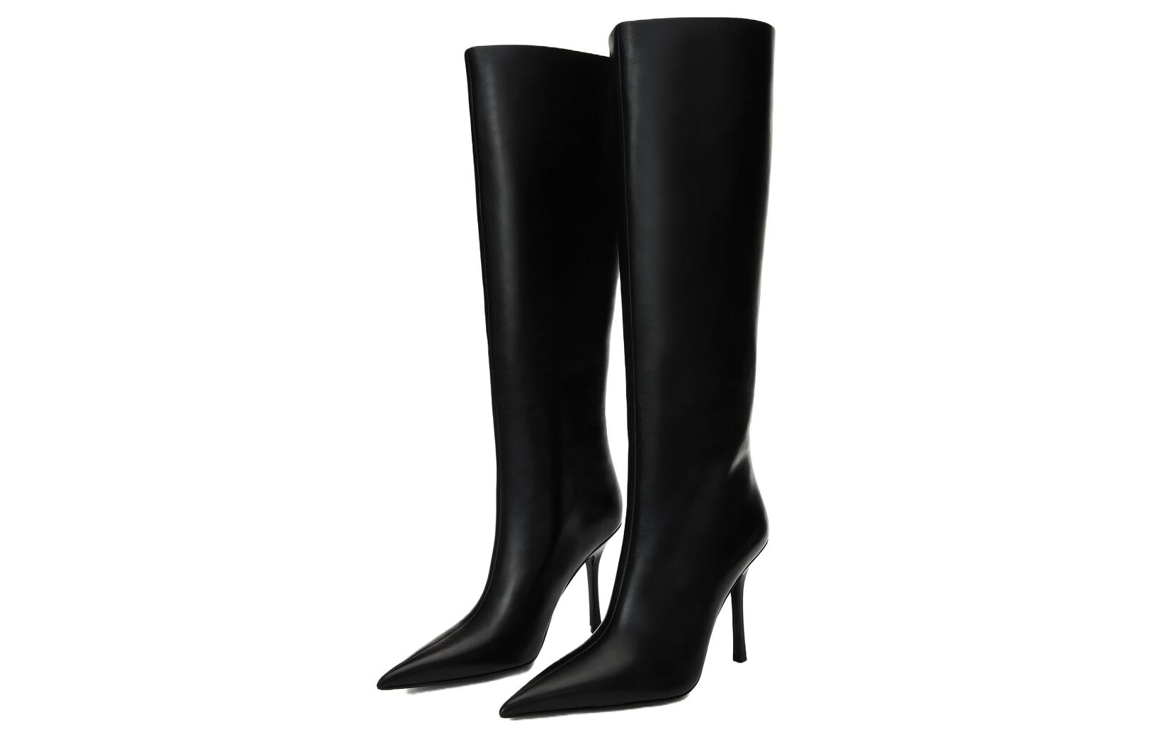(W) Alexander Wang Delphine 'Black Leather Pointed Toe High Boot' 圖 3