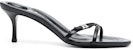 (W) Alexander Wang Dhalia 47mm Kasut Kulit 'Black Stiletto' 30323S021001