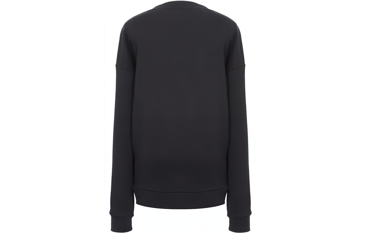 Lookbook (W) Alexander Wang 扭曲Logo印花黑色女款圓領長袖衫 1W271203U3-044