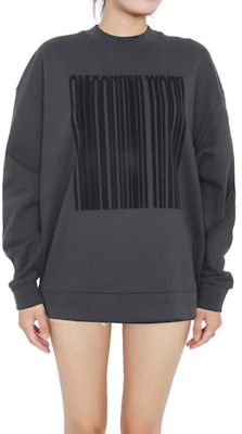 (W) Alexander Wang 扭曲Logo印花黑色女款圓領長袖衫 1W271203U3-044 Purchase (W) Alexander Wang 扭曲Logo印花黑色女款圓領長袖衫 1W271203U3-044