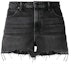 Buy (Women) Alexander Wang Distressed Bite Cutoff Denim Shorts in Washed Gray/Black 4D994038AD-015