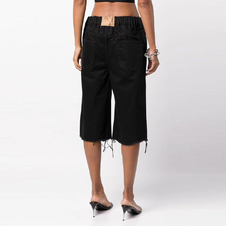 Purchase (W) アレキサンダーワン ディストレスト ブラック デニム ショーツ 4DC4214035-001