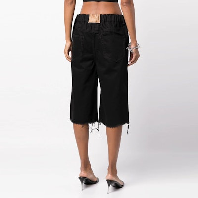 (W) アレキサンダーワン ディストレスト ブラック デニム ショーツ 4DC4214035-001 Purchase (W) アレキサンダーワン ディストレスト ブラック デニム ショーツ 4DC4214035-001